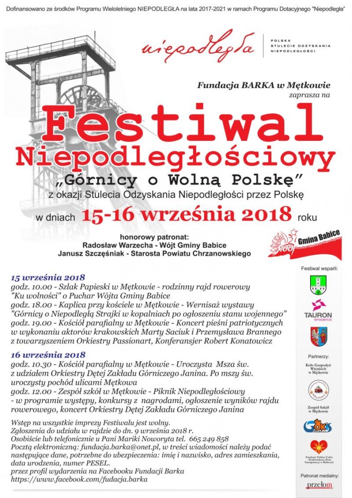 Festiwal Niepodległościowy "Górnicy o Wolną Polskę"